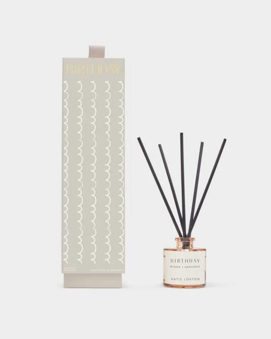 Katie Loxton SS26 Sentiment Reed Diffuser Birthday Peach Rose And Sweet Mandarin