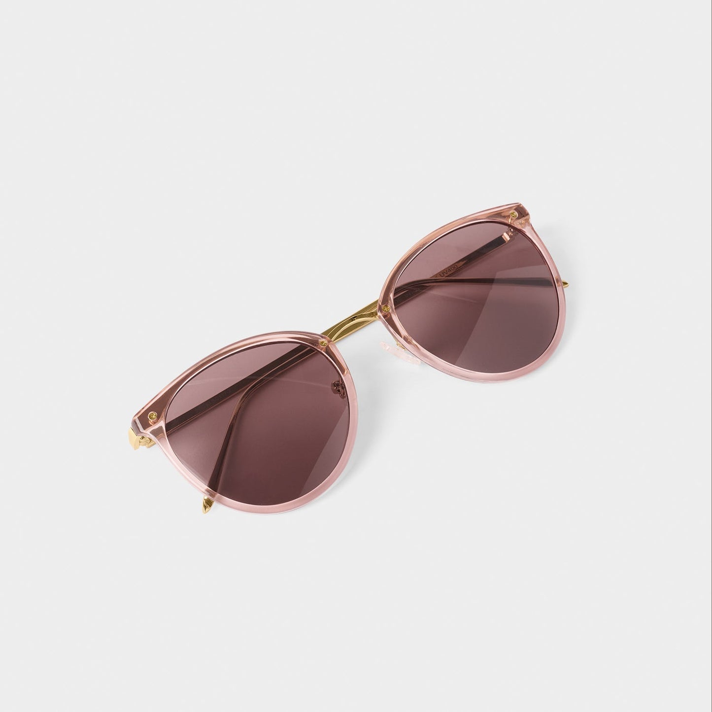 Katie Loxton Santorini Sunglasses Rose Gold Transparent Gold