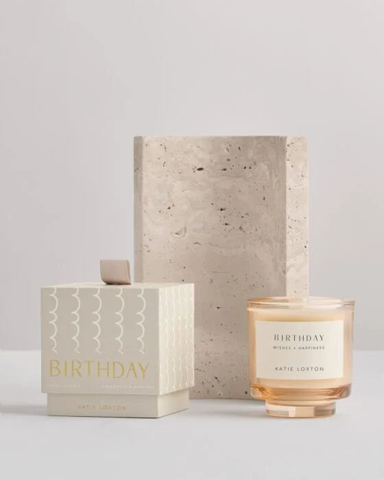 Katie Loxton SS26 Sentiment Candle Birthday Peach Rose And Sweet Mandarin