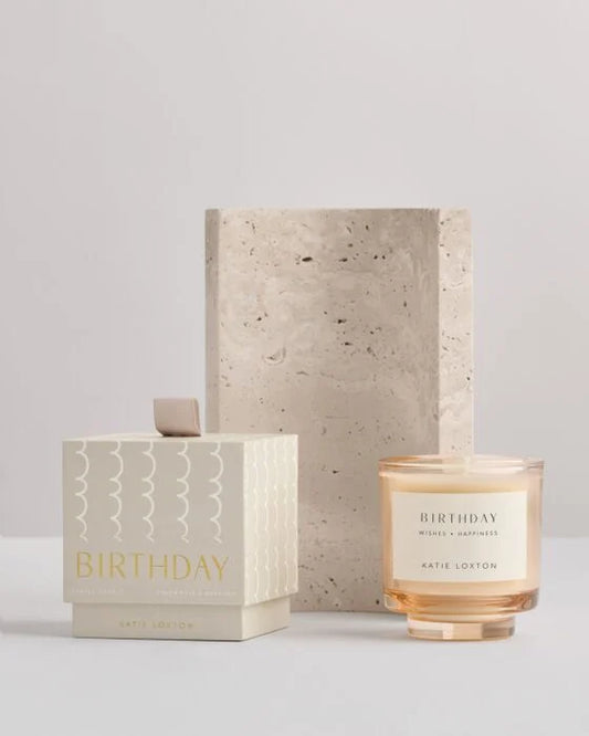 Katie Loxton SS26 Sentiment Candle Birthday Peach Rose And Sweet Mandarin