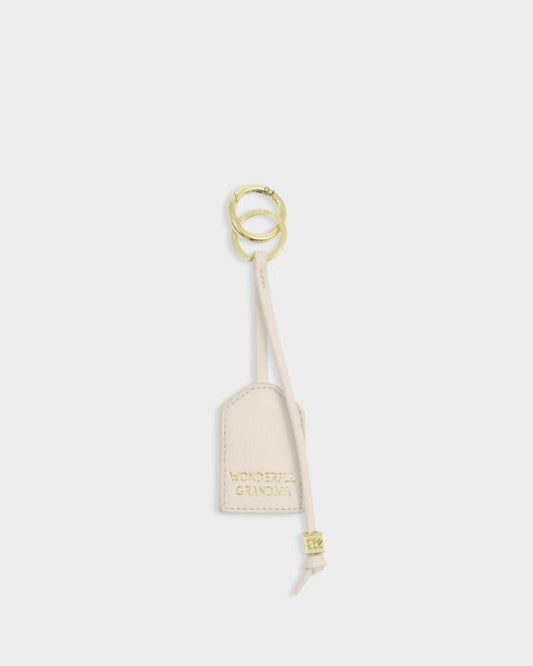 Katie Loxton Sentiment Keyring Wonderful Grandma Off White