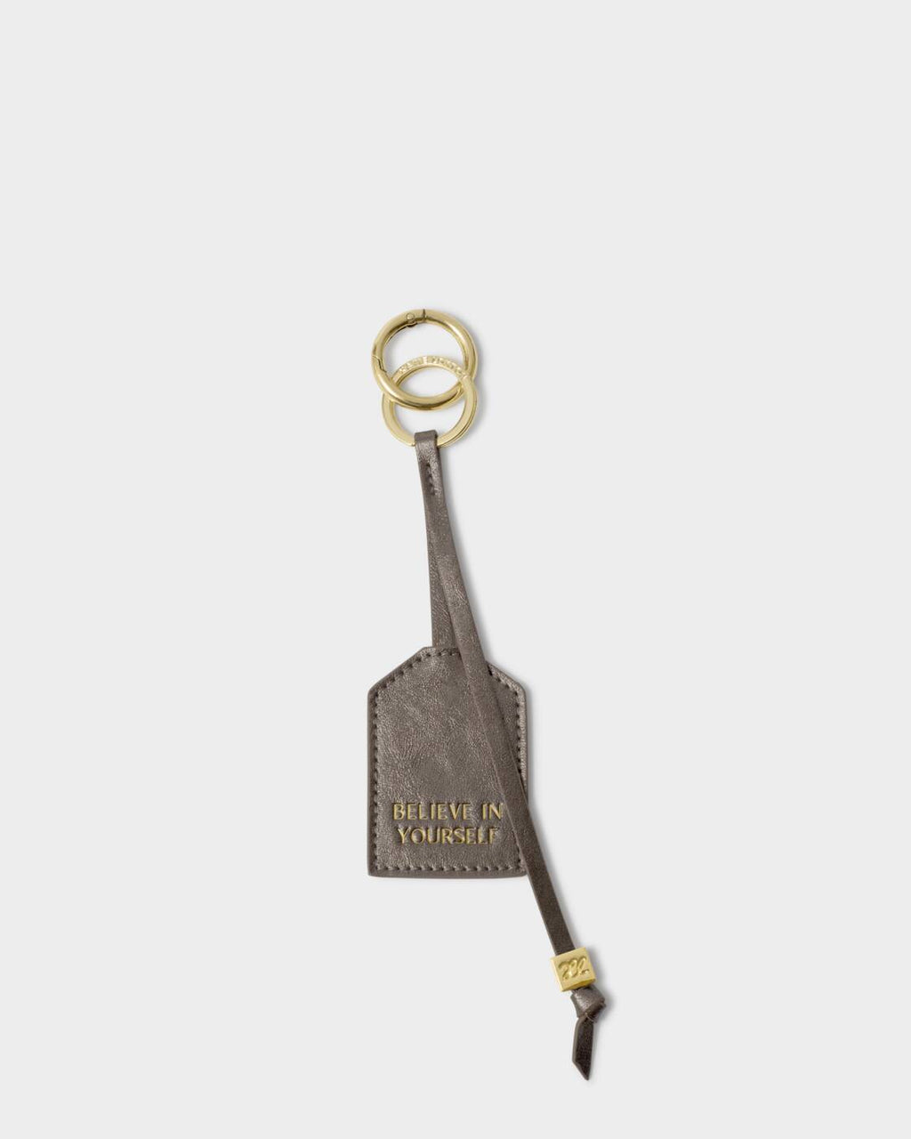 Katie Loxton Sentiment Keyring Believe In Yourself Pewter