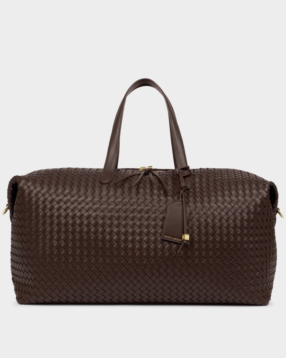 Katie Loxton Soho Hand Woven Weekend Bag Chocolate
