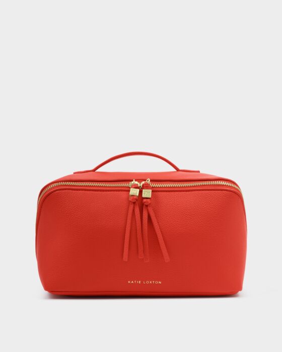 Katie Loxton Soho Large Make Up/Wash Bag Deep Orange
