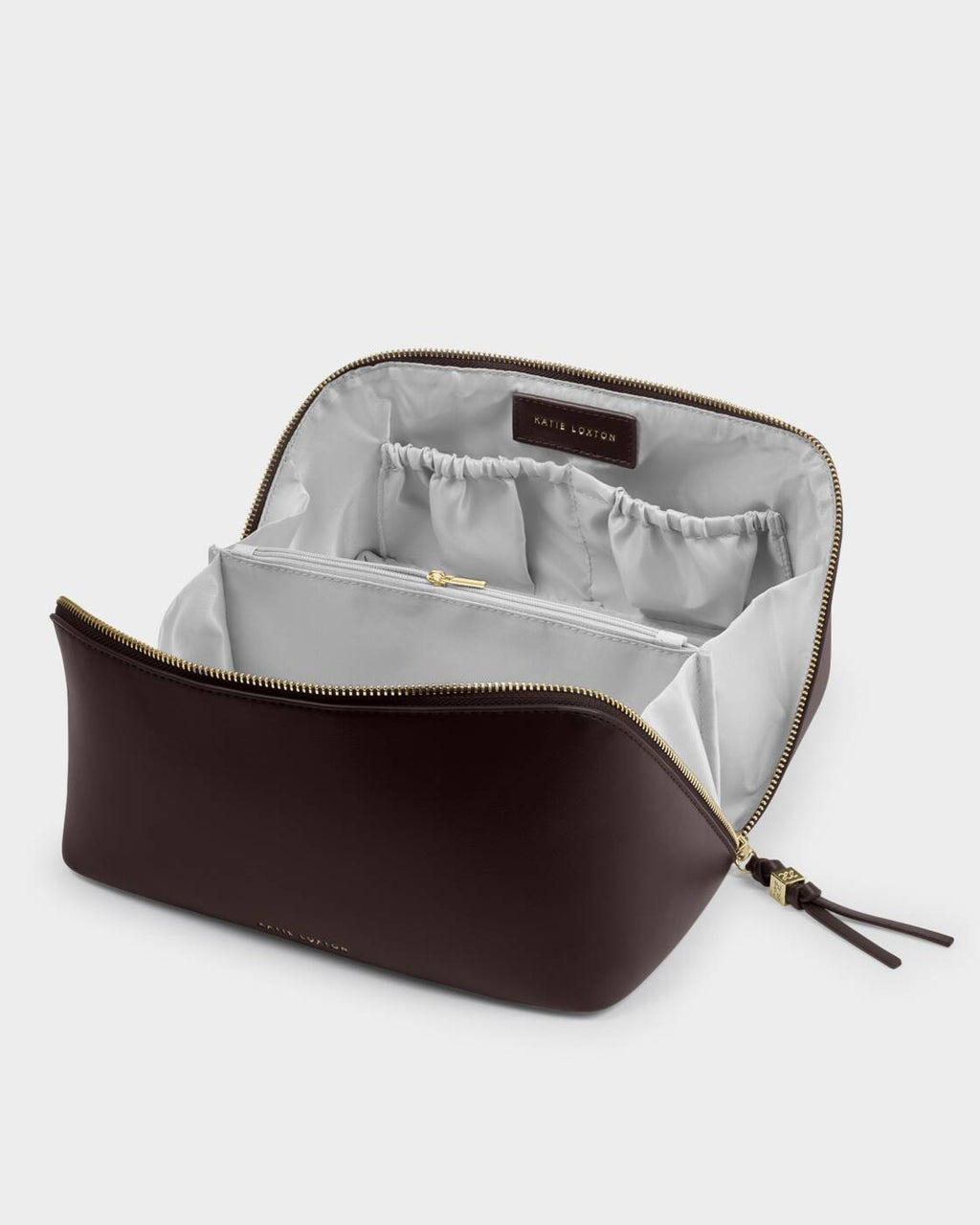 Katie Loxton Soho Large Make Up Wash Bag Bitter Chocolate