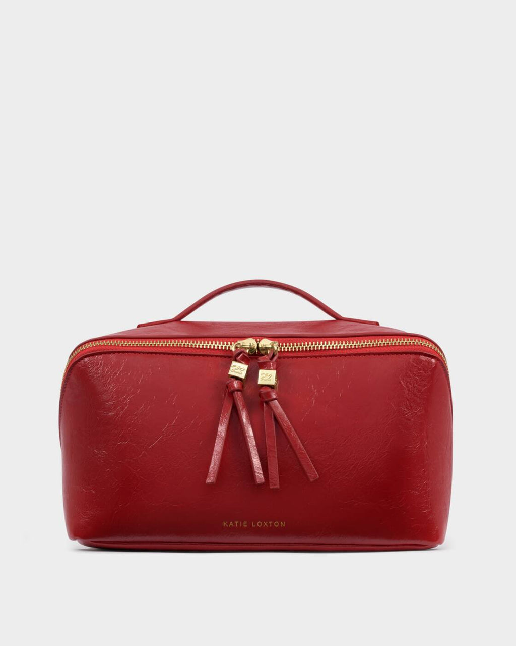 Katie Loxton Soho Large Make Up Wash Bag Crimson Patent Crackle