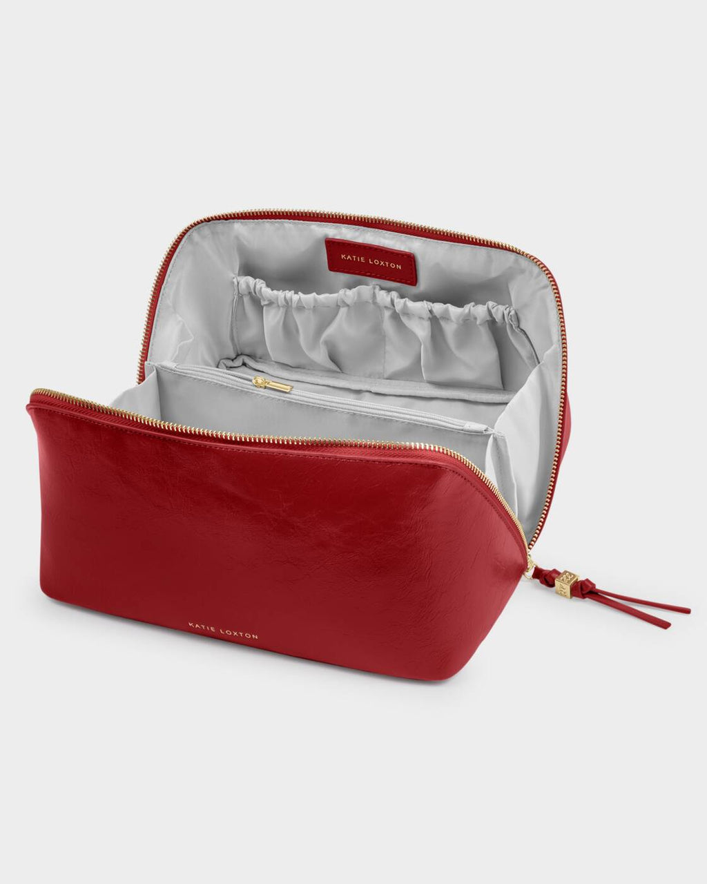 Katie Loxton Soho Large Make Up Wash Bag Crimson Patent Crackle