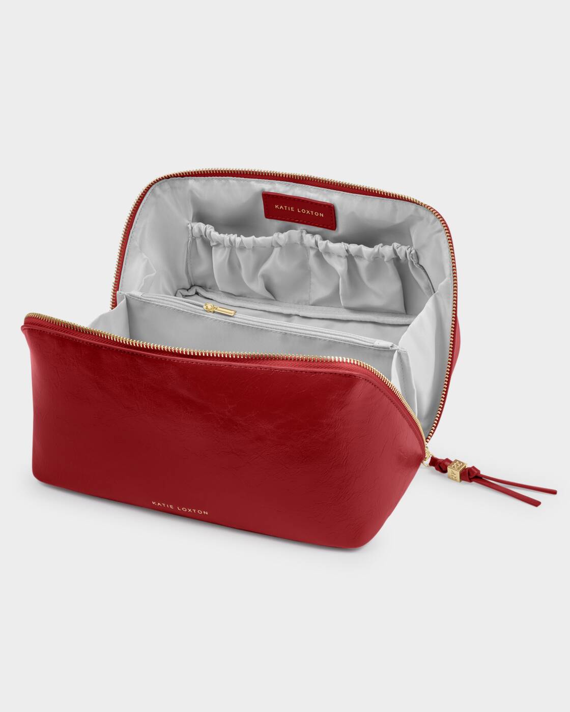 Katie Loxton Soho Large Make Up Wash Bag Crimson Patent Crackle