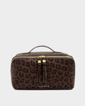 Katie Loxton Soho Large Make Up Wash Bag Chocolate Leopard