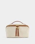 Katie Loxton Soho Medium Make Up/Wash Bag Canvas/Cognac
