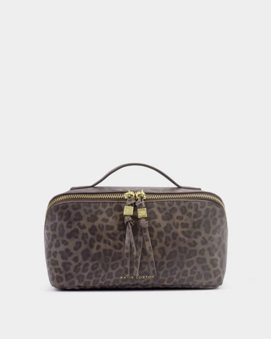 Katie Loxton Soho Medium Make Up/Wash Bag Leopard