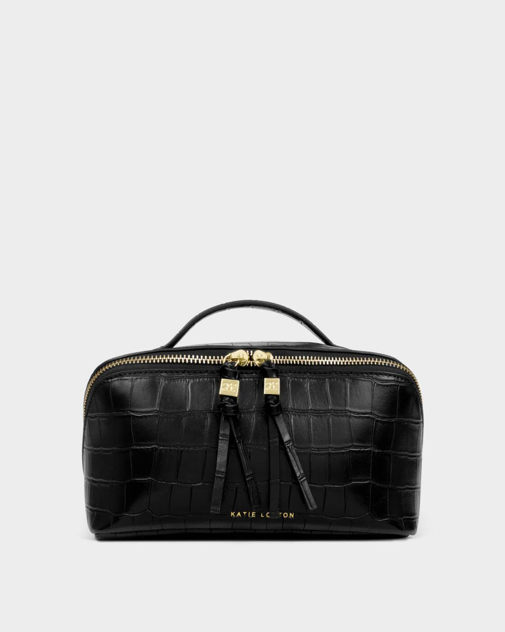 Katie Loxton Soho Medium Make Up Wash Bag Black Croc