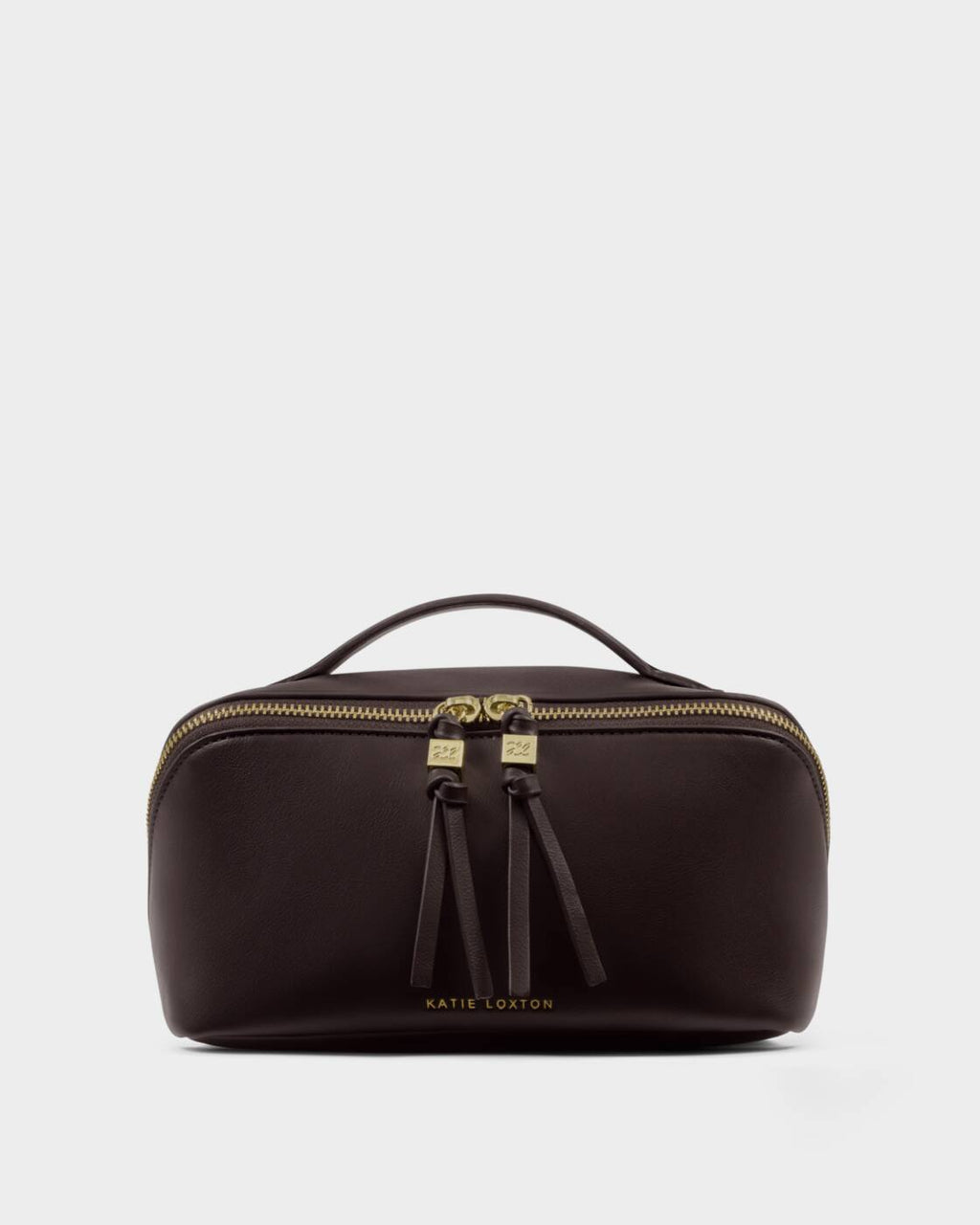 Katie Loxton Soho Medium Make Up Wash Bag Bitter Chocolate