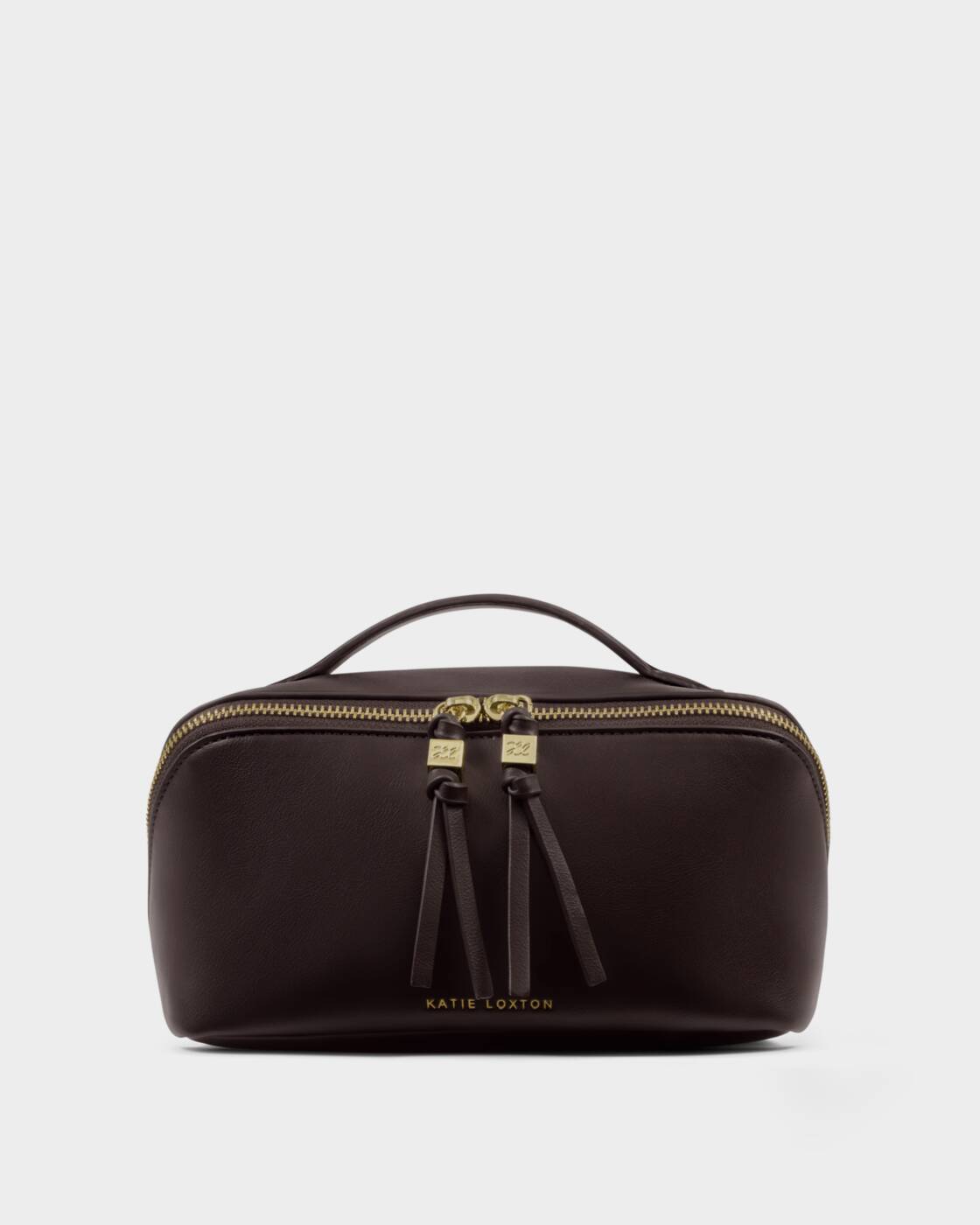 Katie Loxton Soho Medium Make Up Wash Bag Bitter Chocolate