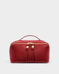 Katie Loxton Soho Medium Make Up Wash Bag Crimson Patent Crackle