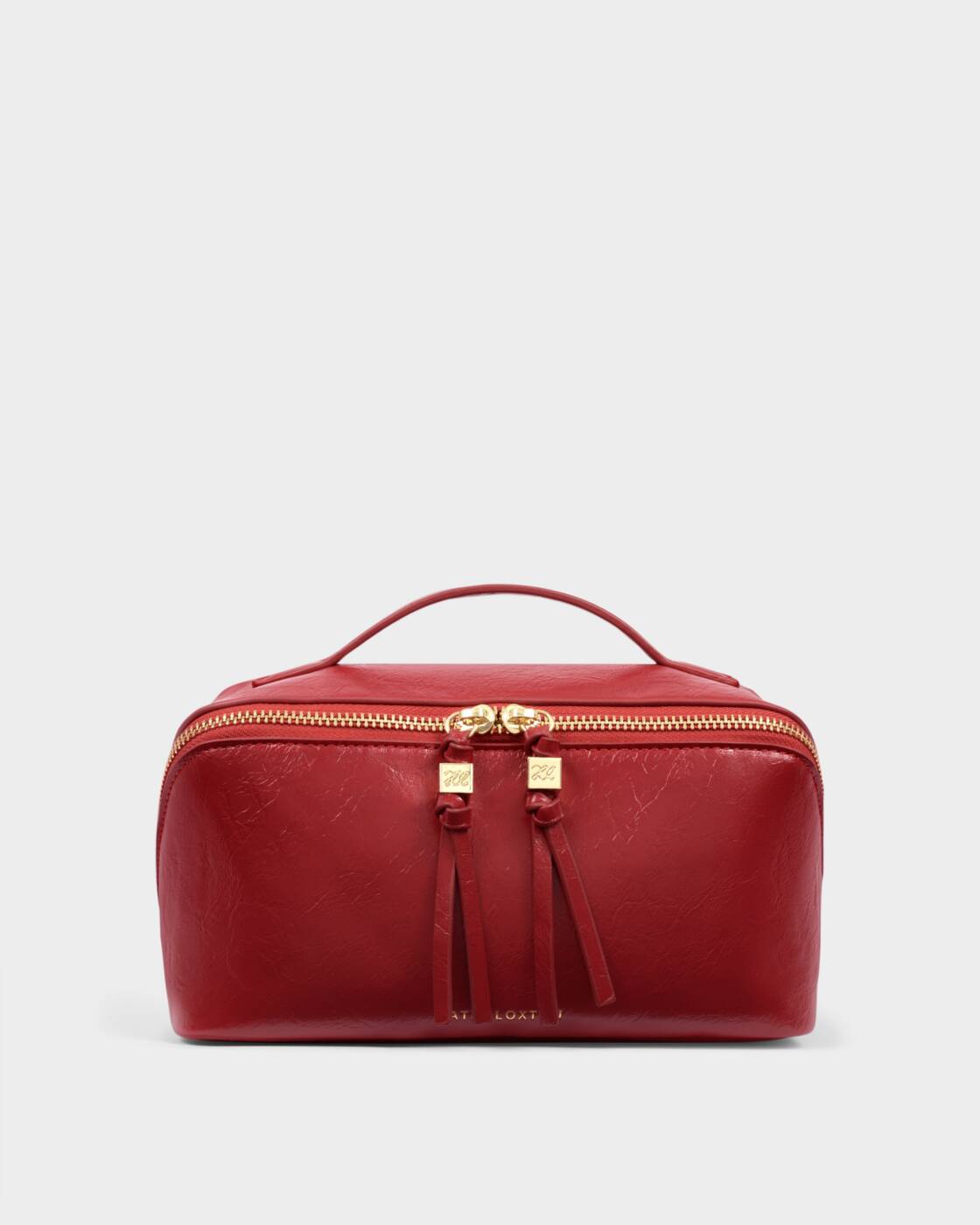 Katie Loxton Soho Medium Make Up Wash Bag Crimson Patent Crackle