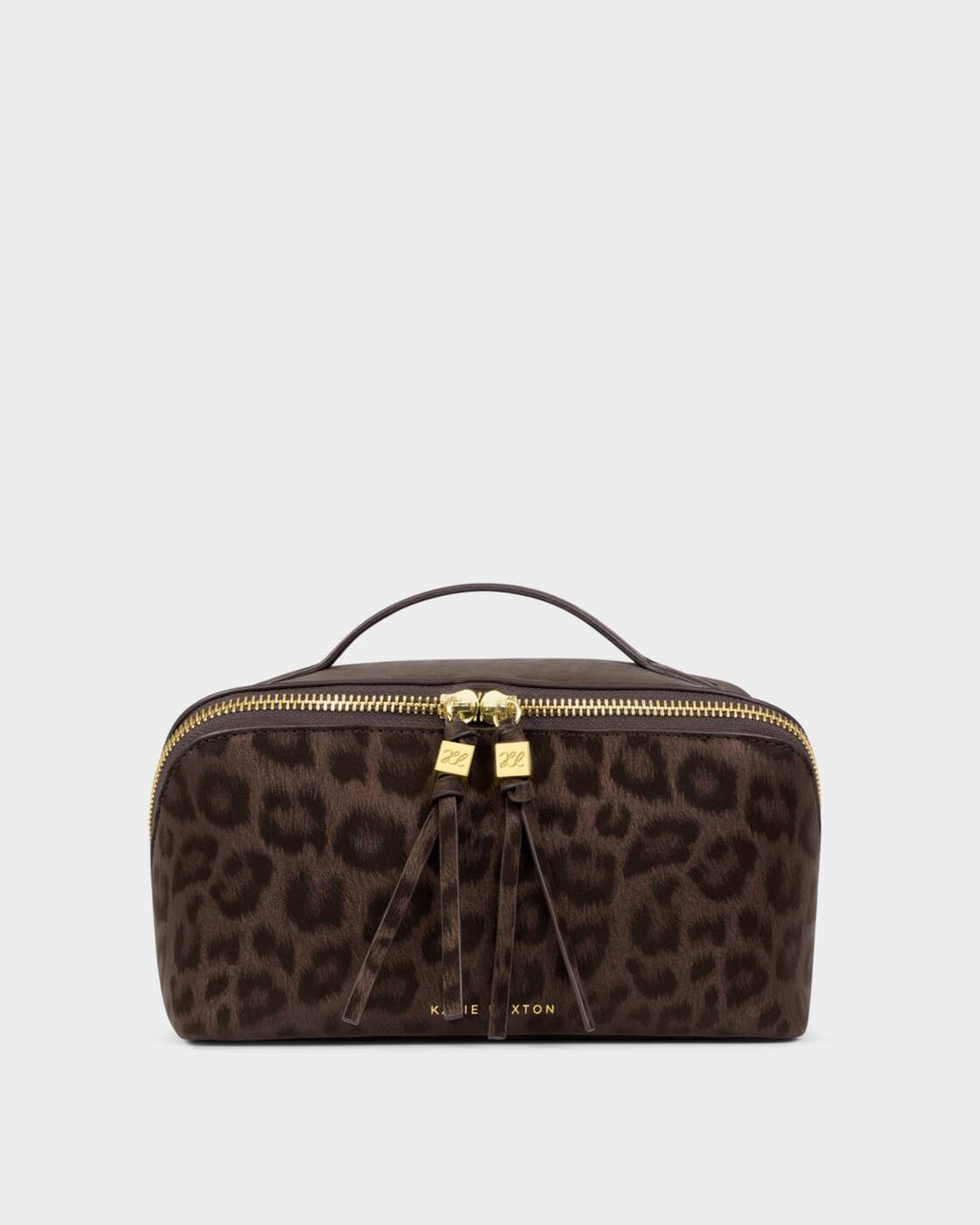 Katie Loxton Soho Medium Make Up Wash Bag Chocolate Leopard