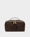 Katie Loxton Soho Medium Make Up Wash Bag Chocolate Leopard