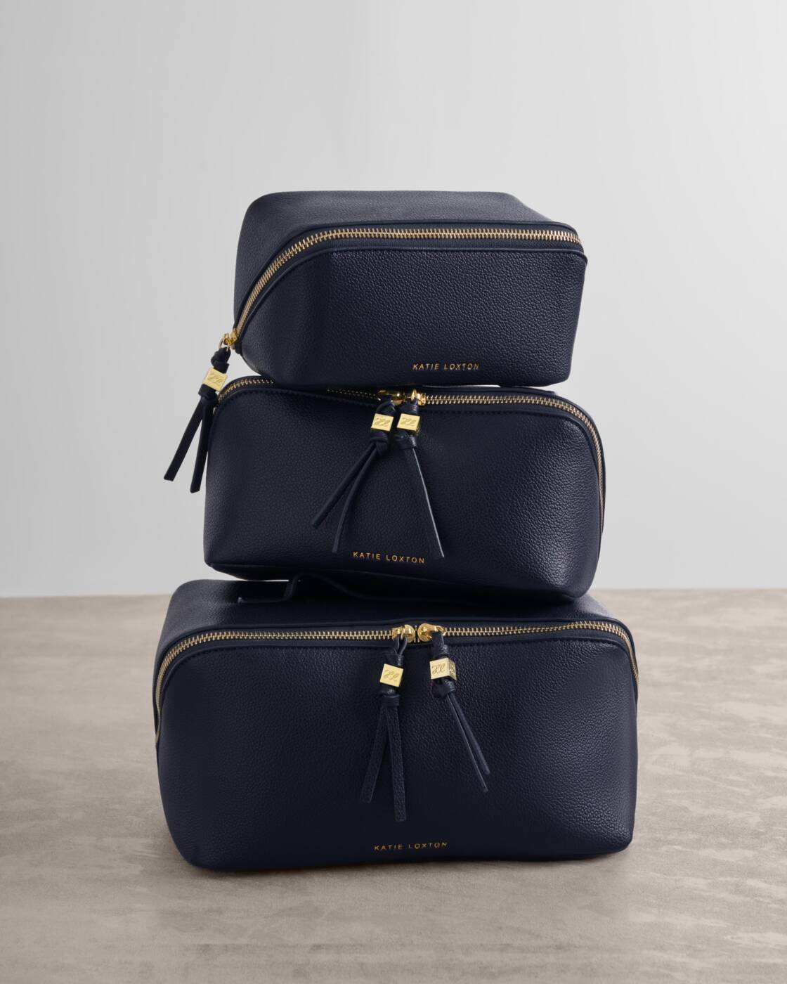 Katie Loxton Soho Medium Make Up Wash Bag Navy