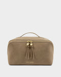 Katie Loxton Soho Large Make Up Wash Bag Taupe Suedette