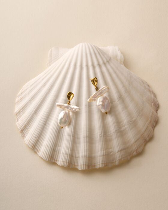Katie Loxton Sol Pearl Earrings Gold Coated