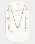 Katie Loxton Sol Pearl Sunglasses Chain Gold Coated