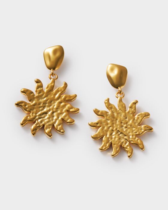 Katie Loxton Solesi Sun Earrings Gold Coated