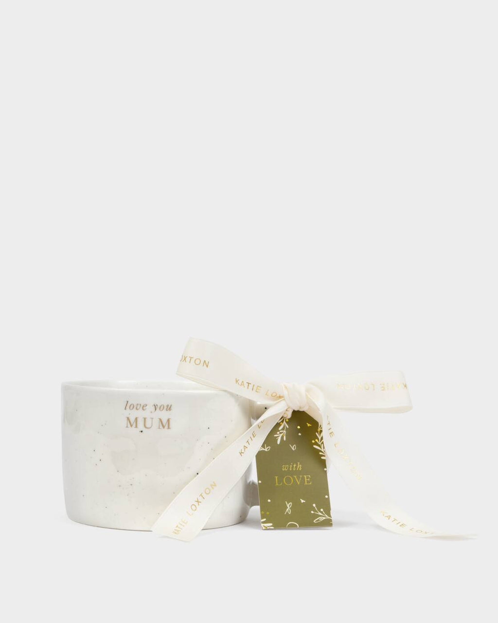 Katie Loxton Speckled Sentiment Mug With Tag Love You Mum