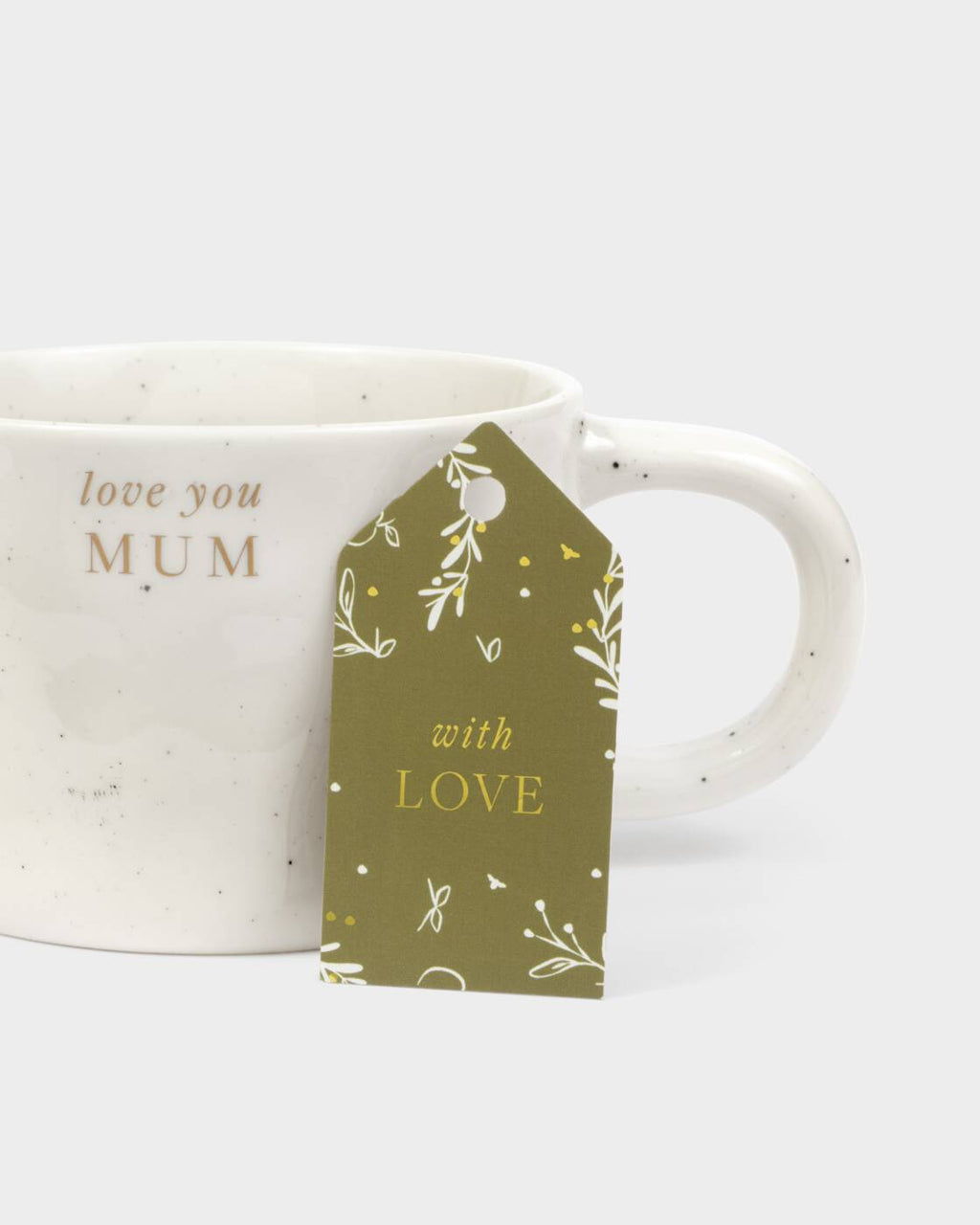 Katie Loxton Speckled Sentiment Mug With Tag Love You Mum