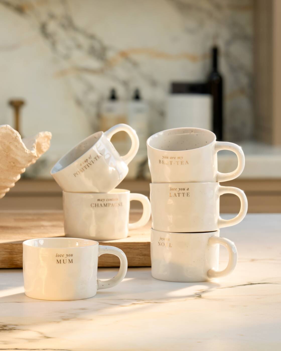 Katie Loxton Speckled Sentiment Mug With Tag Love You Mum