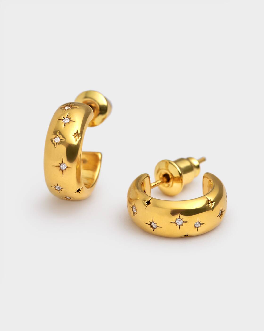 Katie Loxton Starry Hoop Earrings Gold Coated