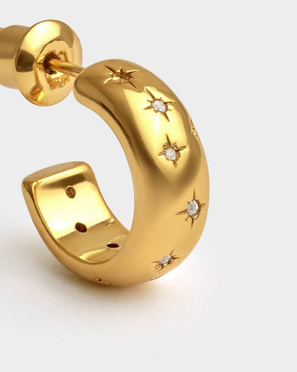 Katie Loxton Starry Hoop Earrings Gold Coated