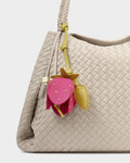 Katie Loxton Strawberry Bag Charm Chartreuse/Magenta