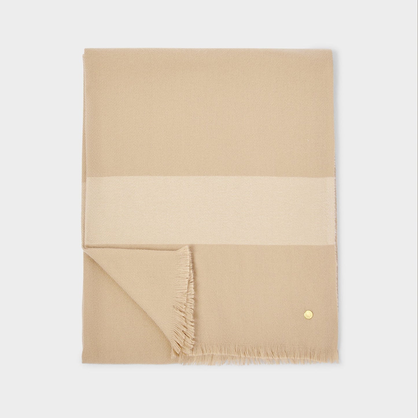 Katie Loxton Stripe Blanket Scarf Light Taupe Off White
