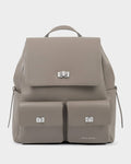 Katie Loxton Tara Twist Lock Backpack Silver Mink