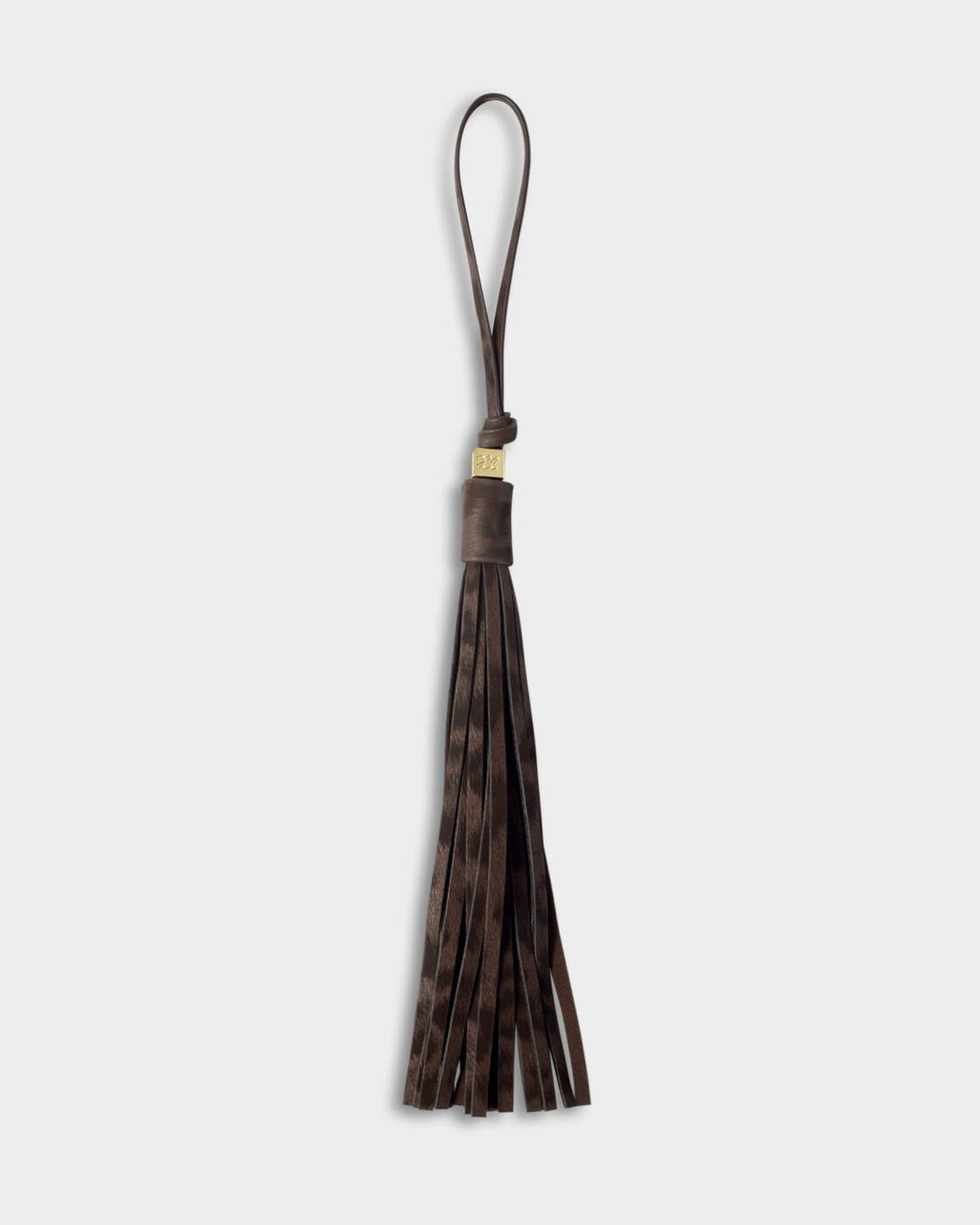 Katie Loxton Oversized Tassel Bag Charm Chocolate Leopard