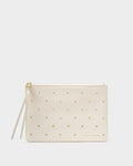 Katie Loxton Tassel Charm Pouch Off White/Gold Studs