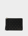 Katie Loxton Tassel Charm Pouch Black Studded