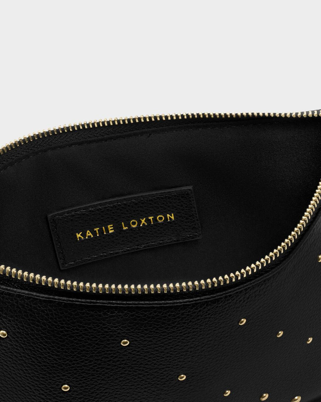 Katie Loxton Tassel Charm Pouch Black Studded