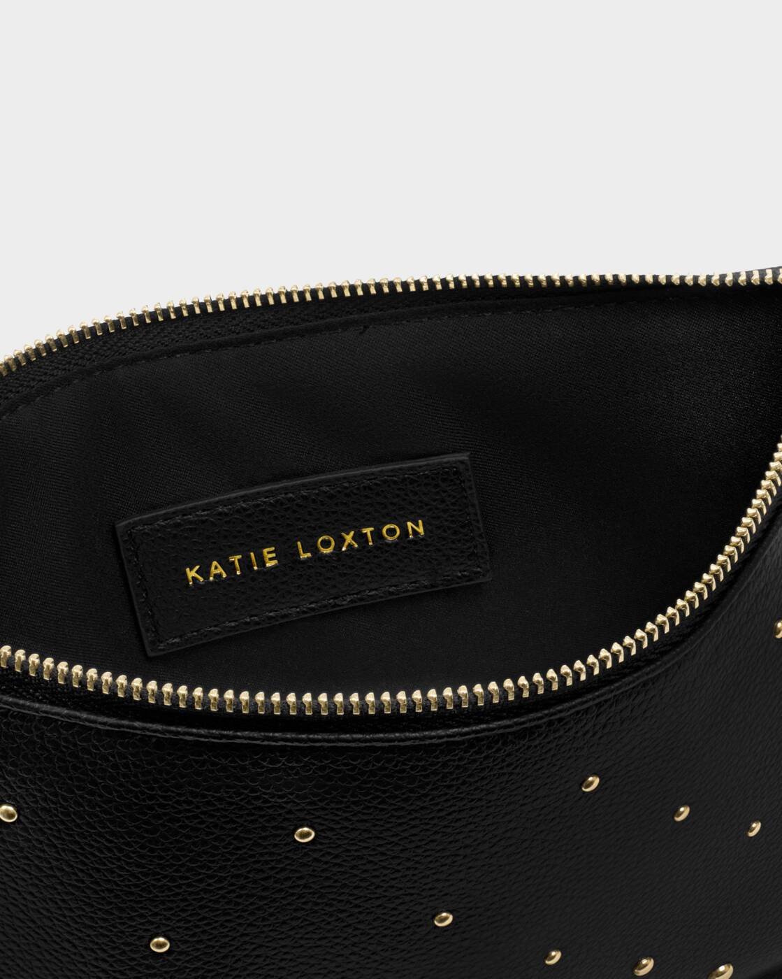 Katie Loxton Tassel Charm Pouch Black Studded