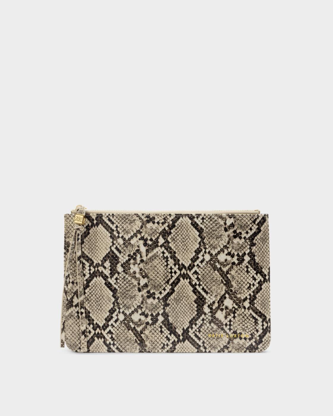 Katie Loxton Tassel Charm Pouch Faux Snake