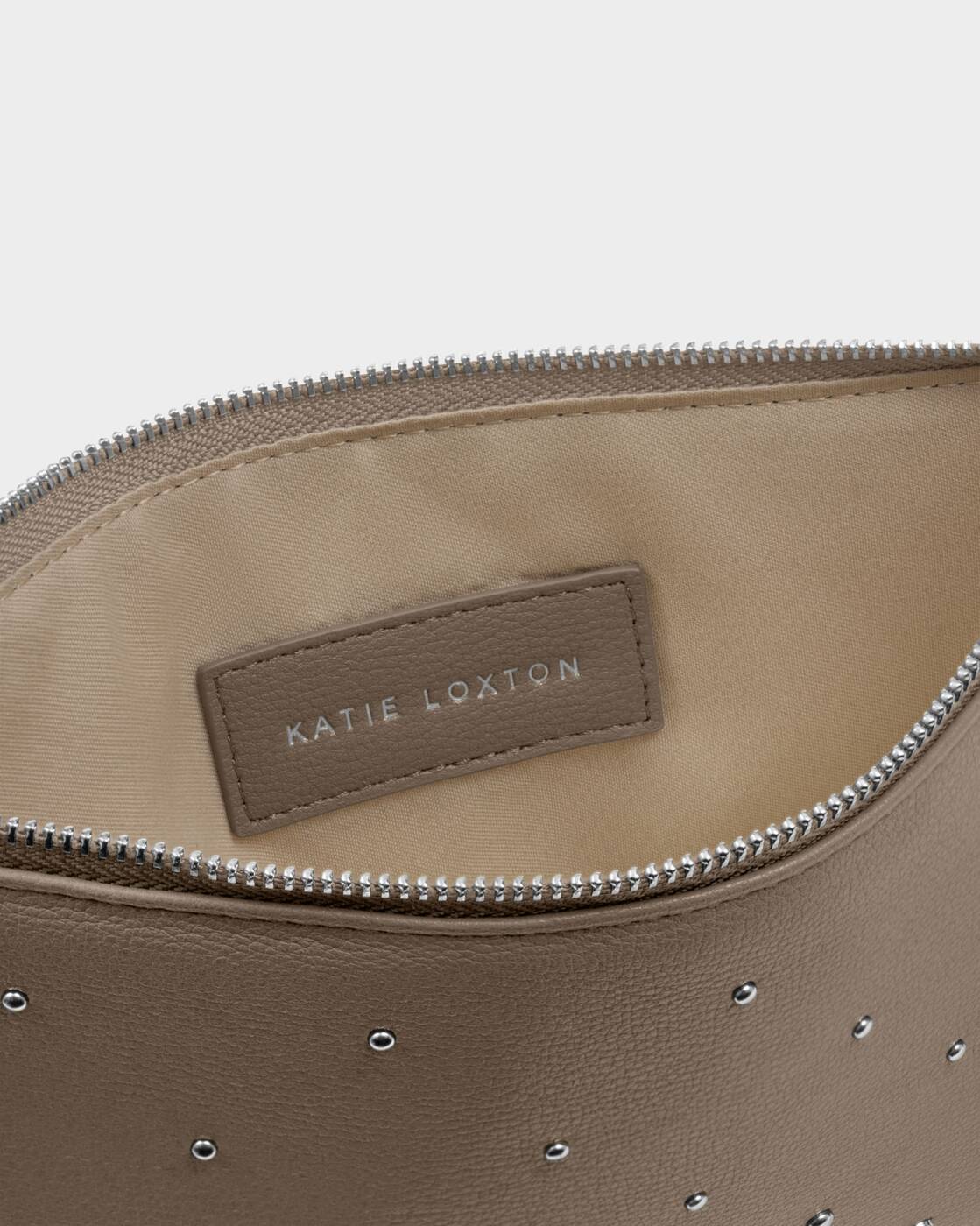 Katie Loxton Tassel Charm Pouch Mink Studded