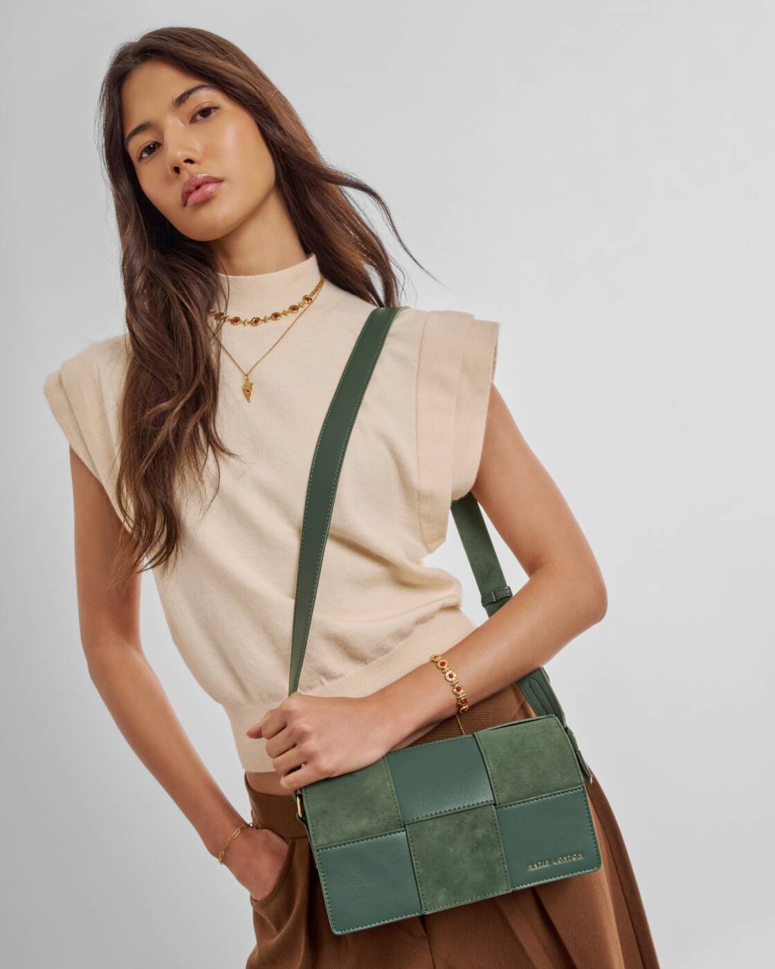 Katie Loxton Taya Crossbody Bag Forest Green
