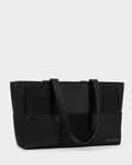 Katie Loxton Taya Woven Faux Suede Top Handle Bag Black