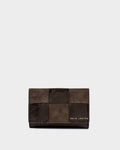 Katie Loxton Taya Woven Purse Bitter Chocolate Patent Crackle Bitter Chocolate Suedette
