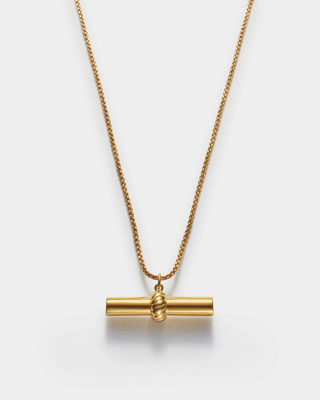 Katie Loxton Themis Large T-Bar Necklace Gold Coated