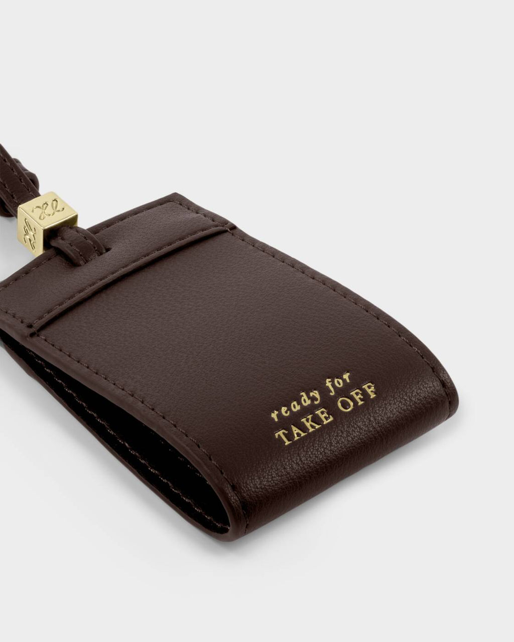 Katie Loxton Travel Luggage Tag Ready For Take Off Chocolate