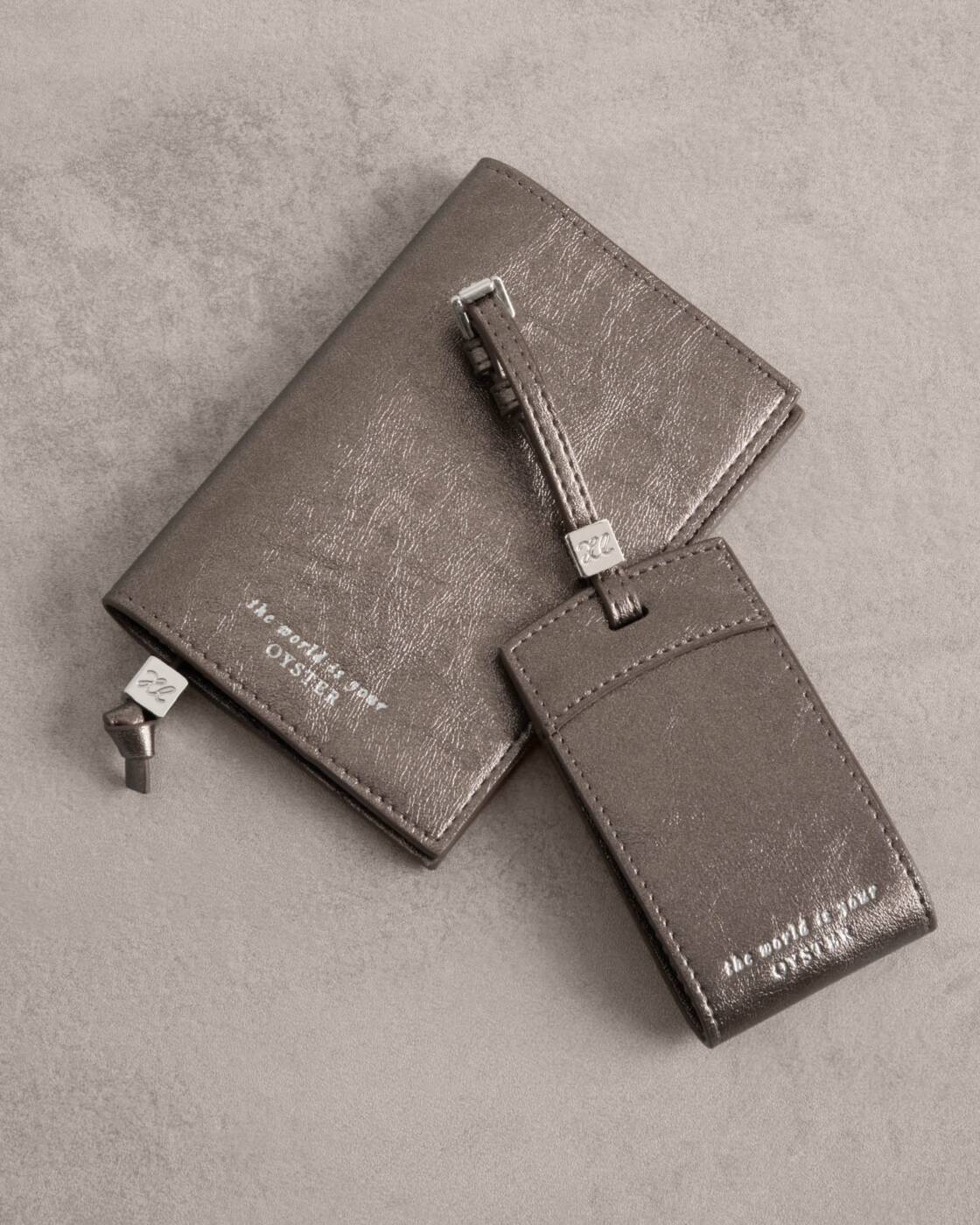 Katie Loxton Travel Luggage Tag The World Is Your Oyster Pewter