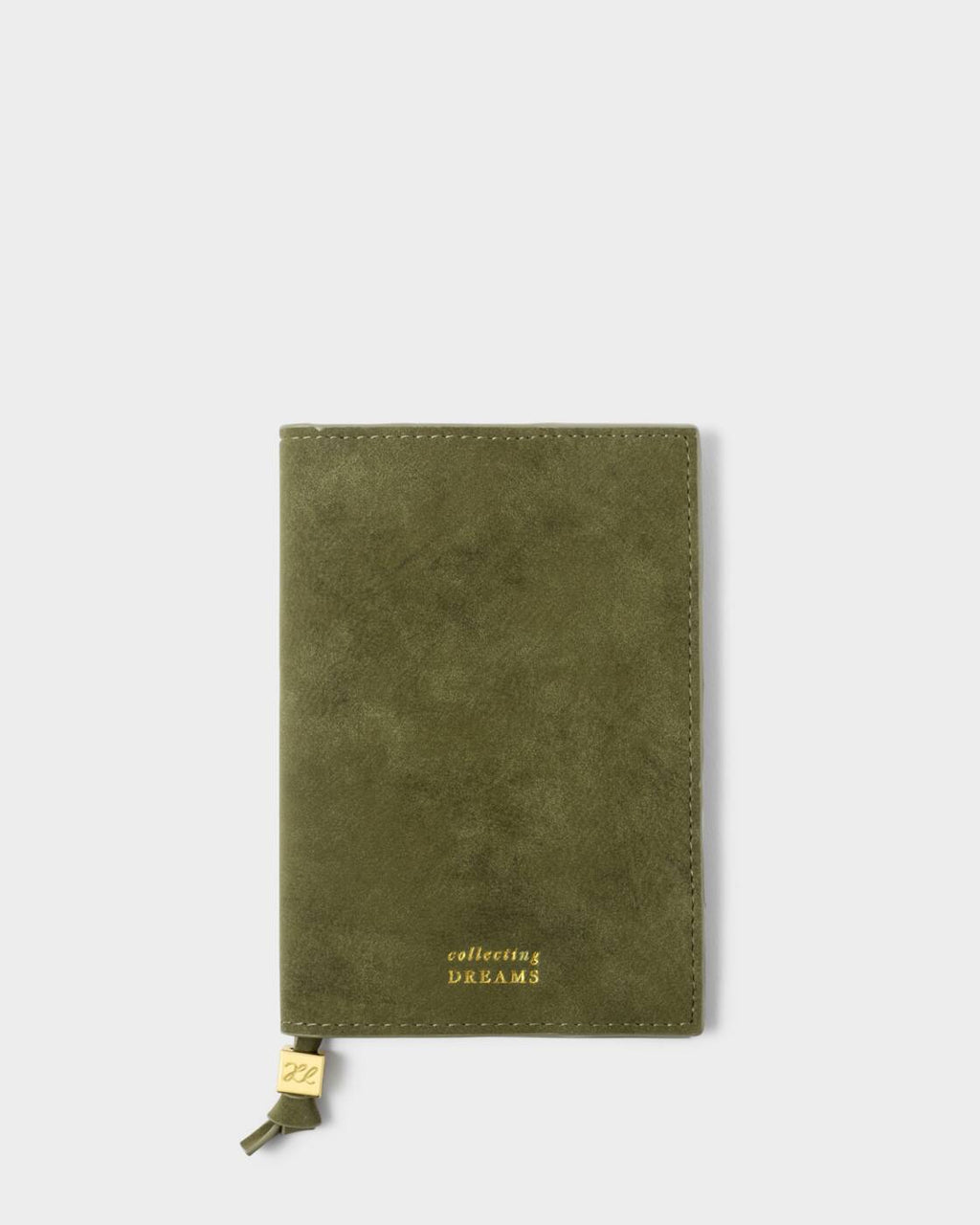 Katie Loxton Travel Passport Cover Collecting Dreams Olive Suedette
