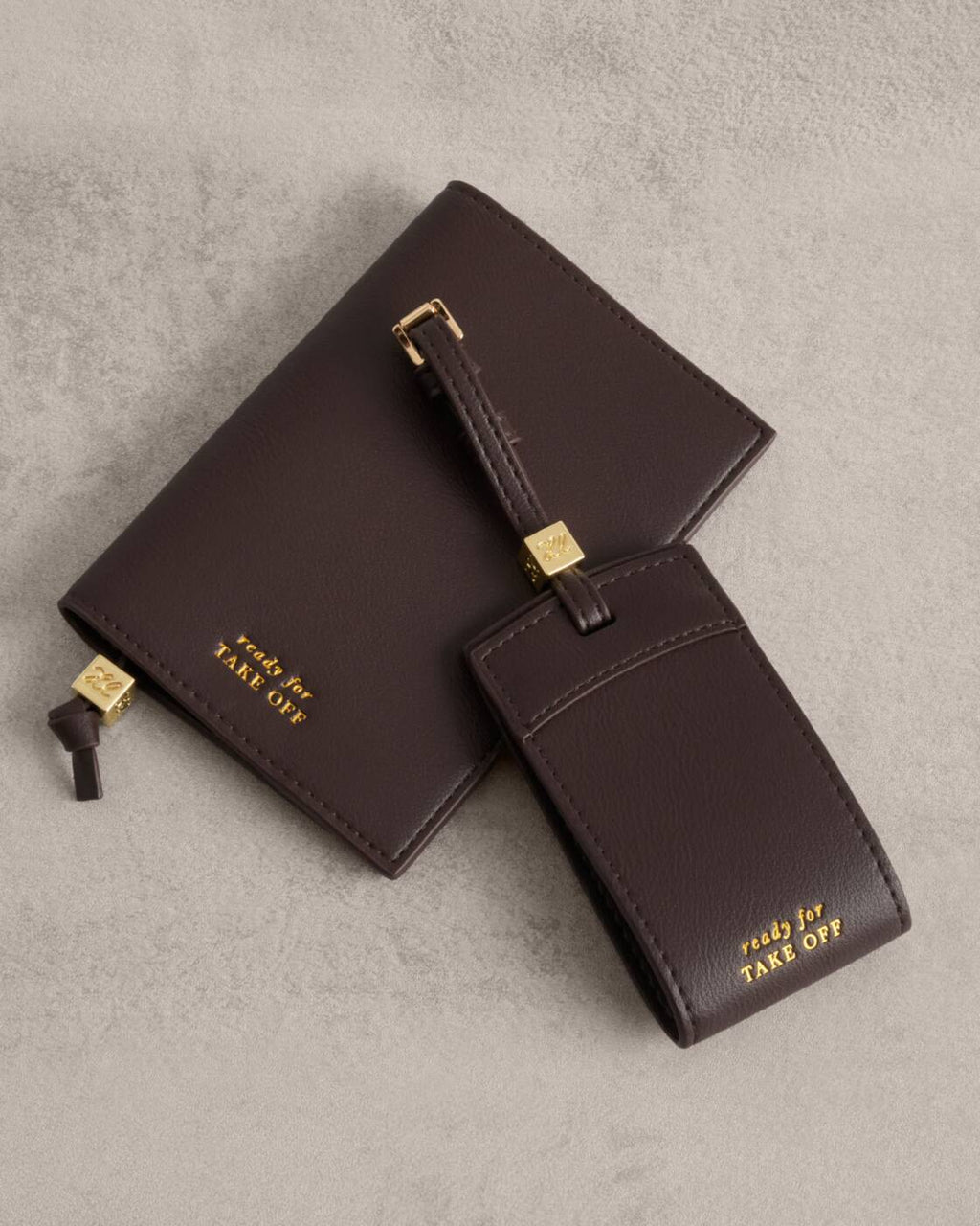 Katie Loxton Travel Passport Cover Ready For Take Off Chocolate
